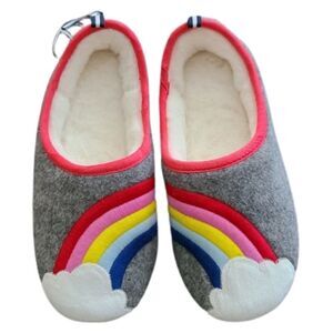 Joules Rainbow Felt Slippers 